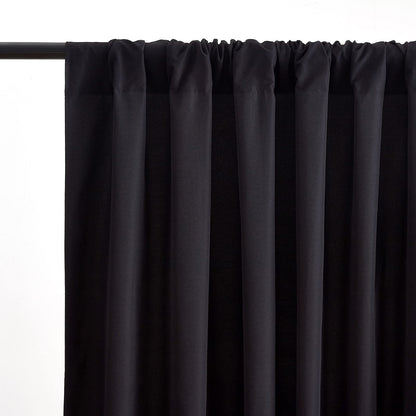 Black Backdrop Curtains 2 Panels 5ft x 8ft Polyester Photo Backdrop Drapes for Wedding Party Halloween Decorations