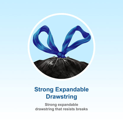 Hefty™ Garbage Bags, Value Pack Large 90 Litres Black, Drawstring, 80 Bags, Fits simplehuman code X