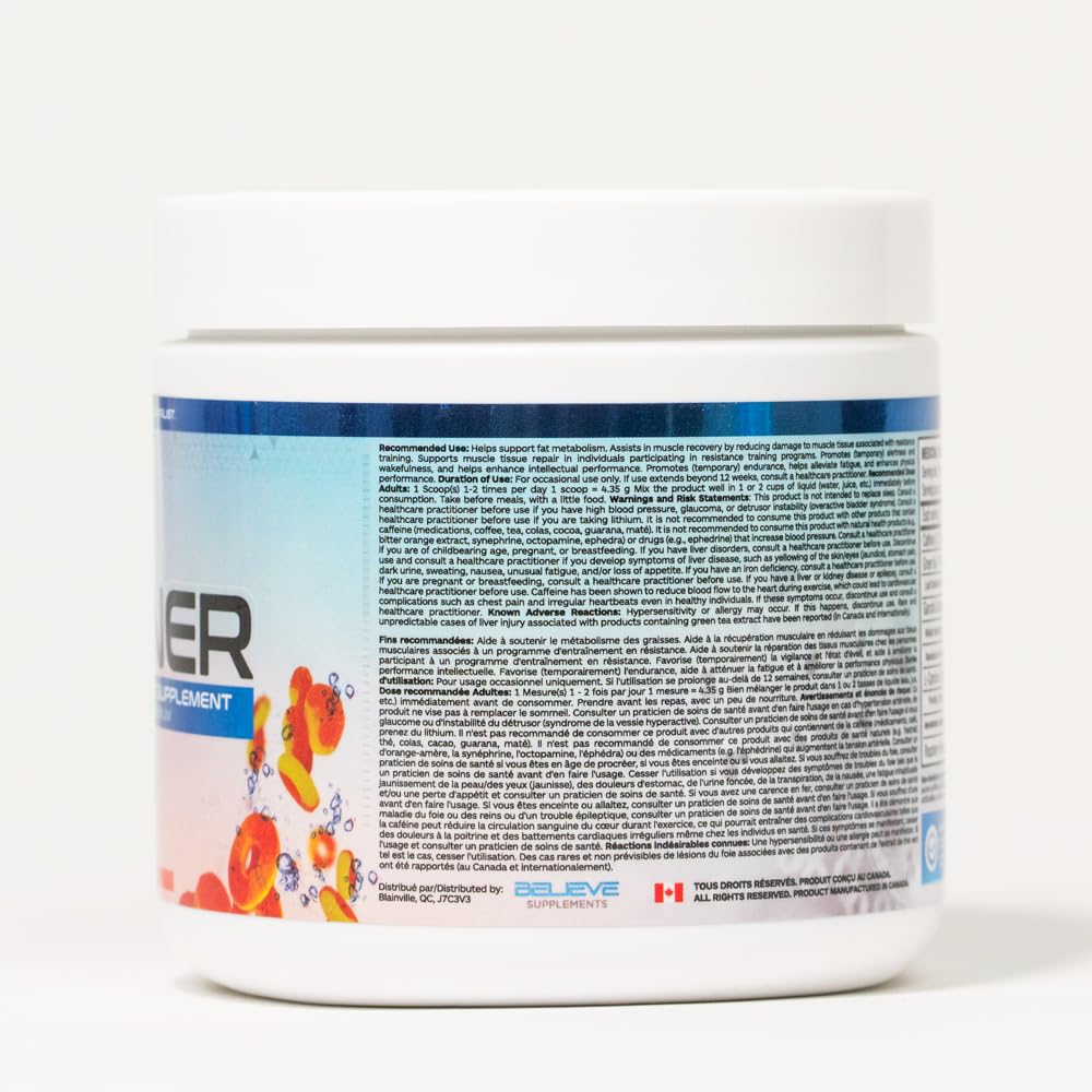 Energy+Burner Believe Supplements (sour peach) Believe Supplements