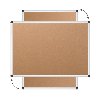 VIZ-PRO Cork Notice Board, 36 X 24 Inches, Cork Bulletin Board with Silver Aluminium Frame 🍁 All In One Marketplace Canada