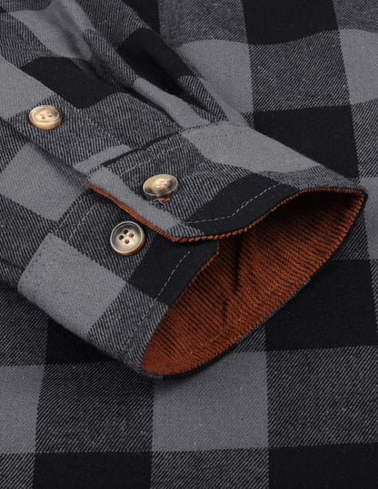 TARAINYA Men's Flannel Plaid Button Down Long Sleeve Shirt with Pockets 🍁 All In One Marketplace Canada