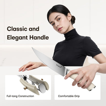 Kuisine Natural Wood 15Pcs Kitchen Knife Block Set with Built-in Sharpener 🍁 All In One Marketplace Canada