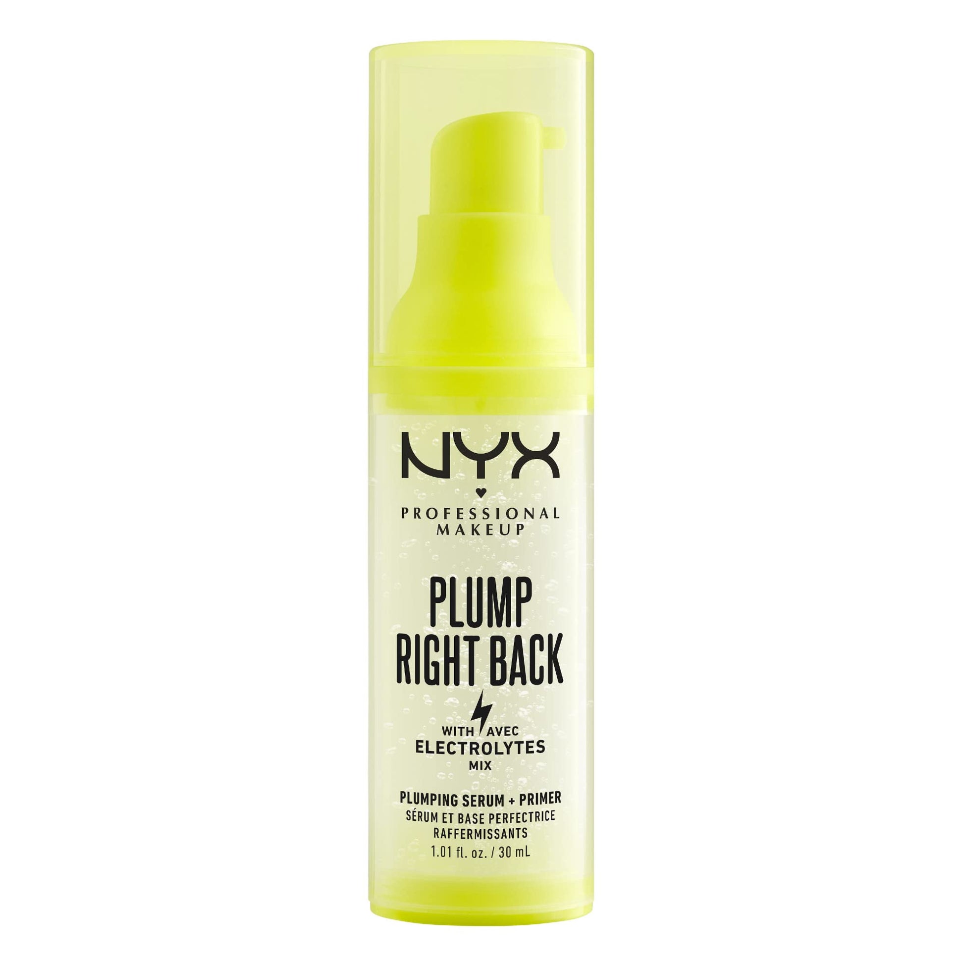 NYX Professional Makeup, Plump right back, Primer serum, Hydration, Vegan Formula - 01 Clear, 30mL NYX PROFESSIONAL MAKEUP