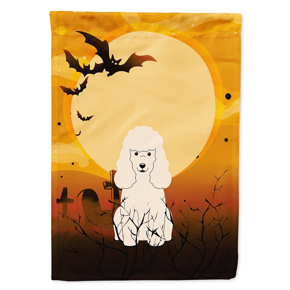 Caroline's Treasures BB4336CHF Halloween Poodle White Flag Canvas House Size, Large, Multicolor