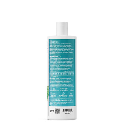 Essential Oxygen Organic Brushing Rinse Toothpaste Mouthwash for Whiter Teeth, Fresher Breath, and Healthier Gums, Peppermint 16 fl. oz 🍁 All In One Marketplace Canada
