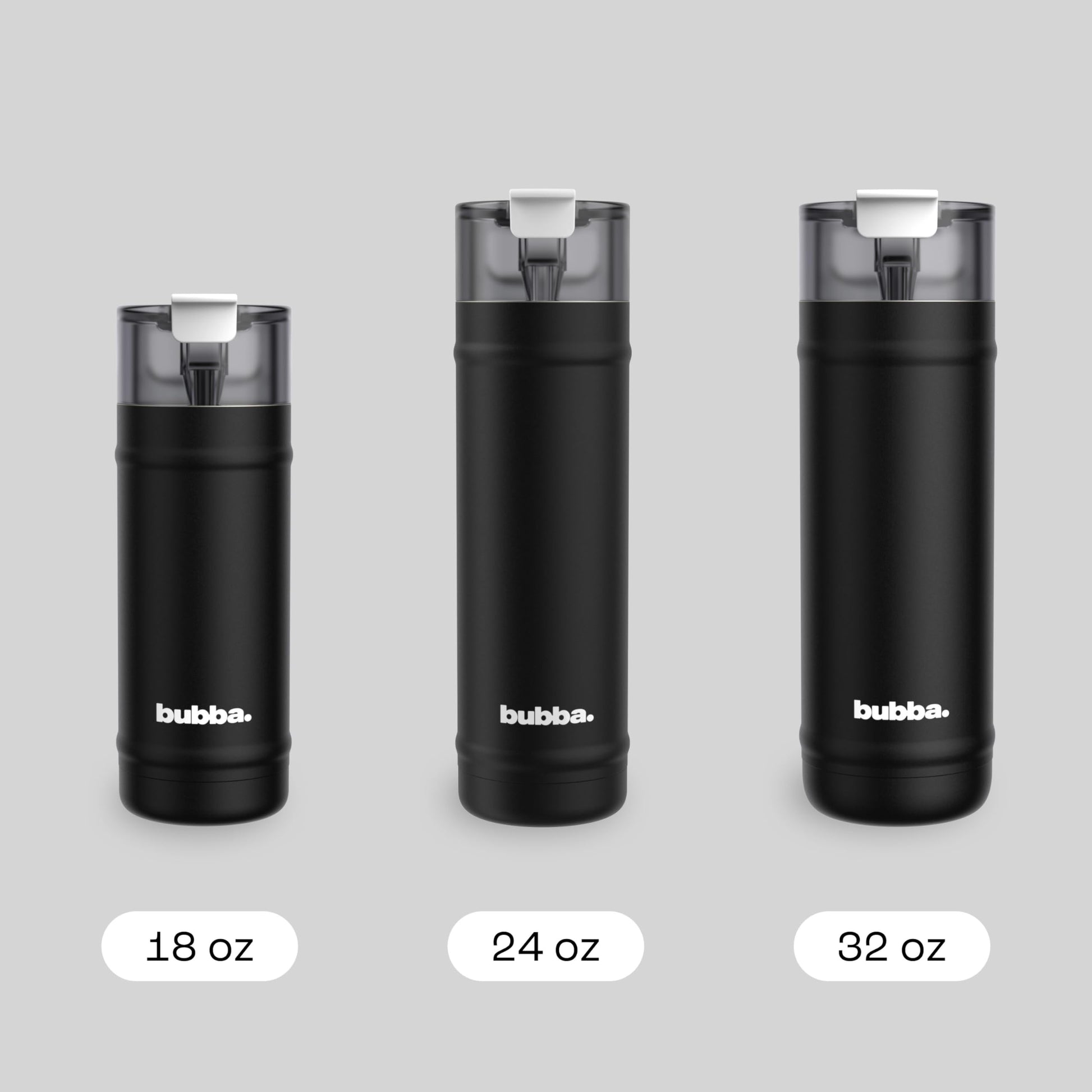 Bubba 24 oz Dualsip Water Bottle with Straw & 2-Way Lid | Leakproof Metal Tumbler | Insulated Stainless Steel | Reusable | Lightweight | Dishwasher Safe | Lead & BPA-Free | Office Siren bubba