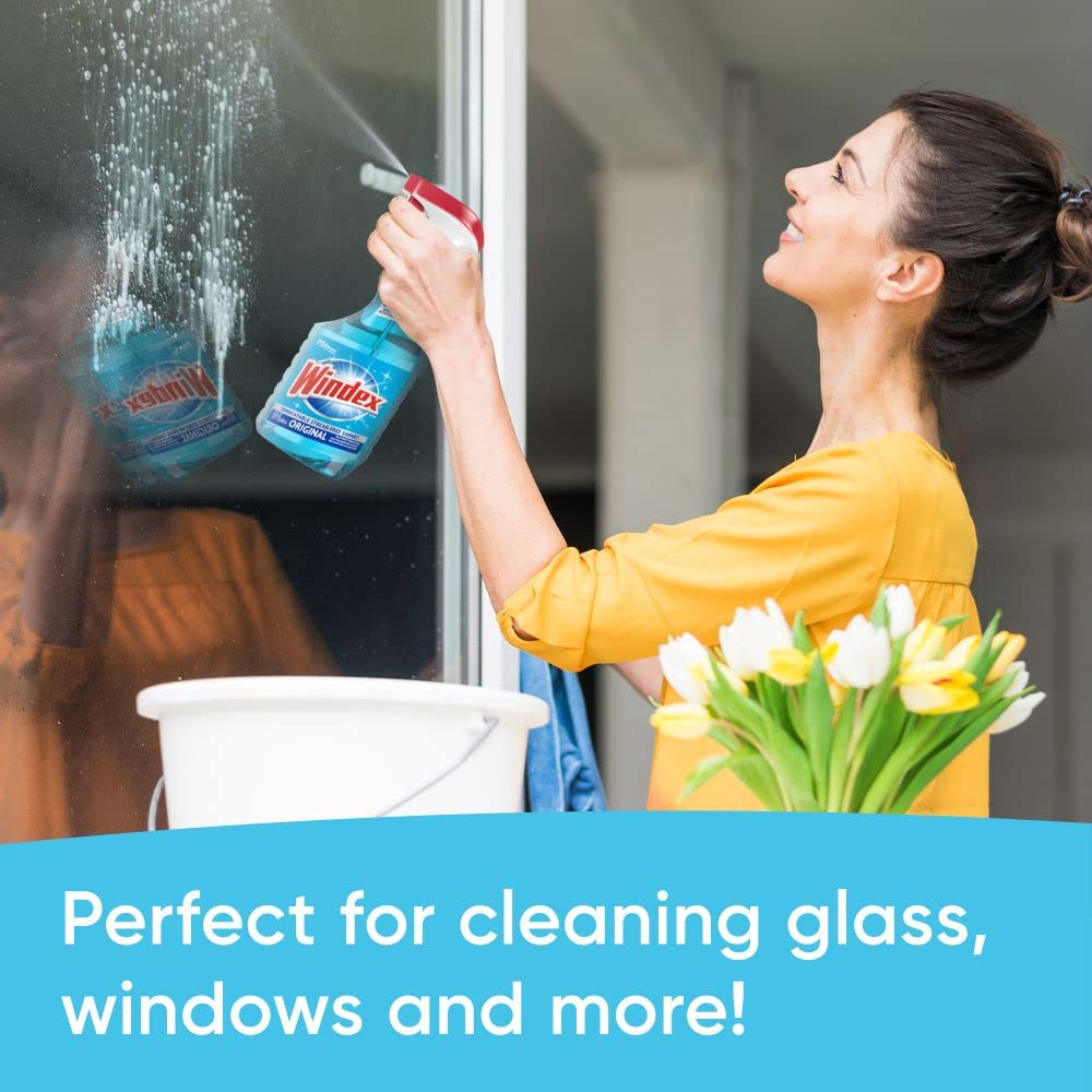 Windex Original Blue Window, Glass and Mirror Cleaner Refill, Removes Fingerprints, Smudges, and Smears, Surface Cleaner Shine Spray, 5L - Available at All In One Marketplace Canada