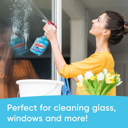 Windex Original Blue Window, Glass and Mirror Cleaner Refill, Removes Fingerprints, Smudges, and Smears, Surface Cleaner Shine Spray, 5L - Available at All In One Marketplace Canada