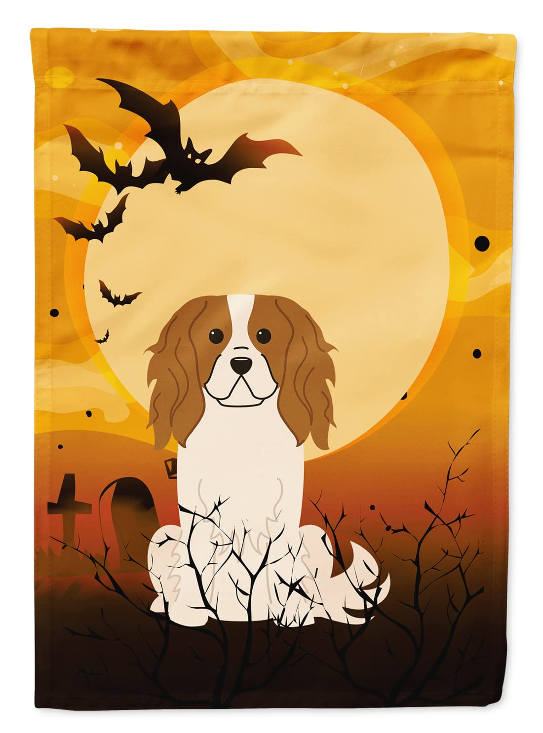 Drapeau de jardin Caroline's Treasures BB4324GF Halloween Cavalier Spaniel, petite taille, multicolore