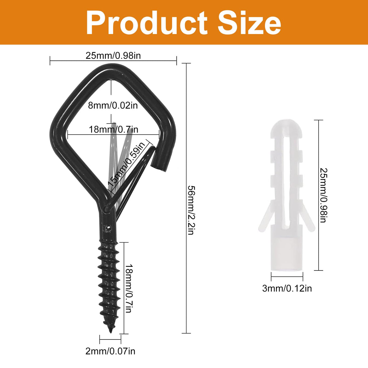 30 Pcs Screw Hooks for String Lights, Q-Hanger Hook with Safety Buckle 🍁 All In One Marketplace Canada
