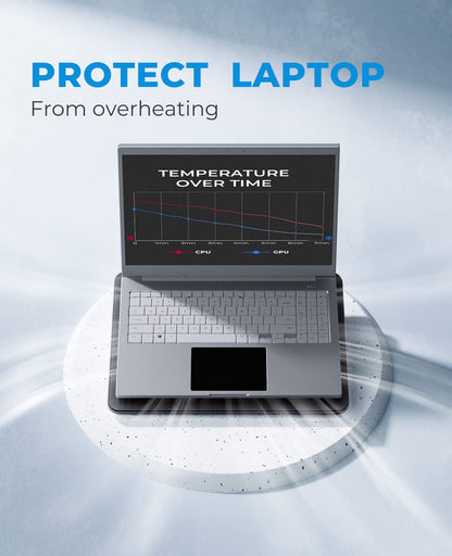 HAVIT HV-F2056 15-17 Inch Laptop Cooler Cooling Pad - Slim Portable USB Powered (3 Fans)(Black+Blue)