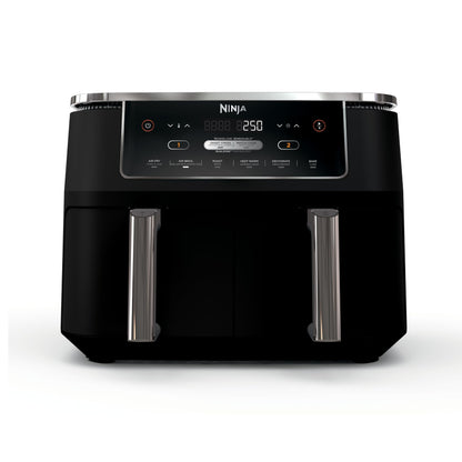 Ninja Foodi 10-qt. 6-in-1 DualZone XL Air Fryer, 2 Independent Baskets, Match Cook & Smart Finish to Air Fry, Air Broil, Roast, Bake, Dehydrate, & Keep Warm, Black, DZ302C (Canadian Version)
