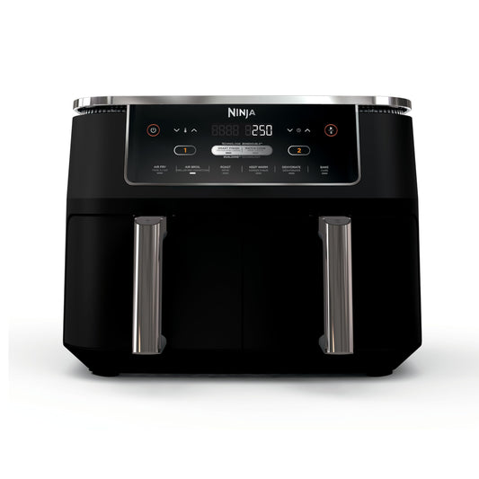 Ninja Foodi 10-qt. 6-in-1 DualZone XL Air Fryer, 2 Independent Baskets, Match Cook & Smart Finish to Air Fry, Air Broil, Roast, Bake, Dehydrate, & Keep Warm, Black, DZ302C (Canadian Version)