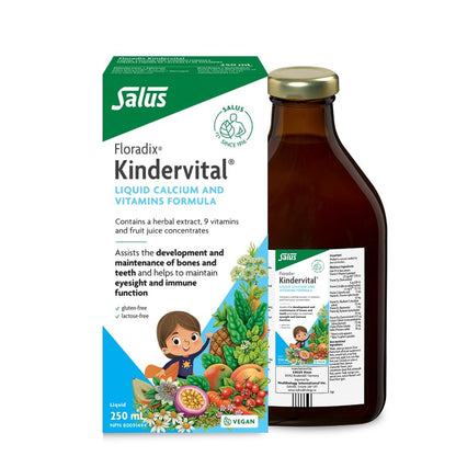SALUS Kindervital Liquid Multivitamin for Kids (250ml) - Children’’s Liquid Multivitamin Promotes Health and Well-Being - Multivitamin for Kids Liquid Formula for Easy Administration - Kids Multivitamins Liquid.
