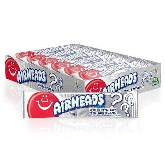 Airheads Candy Individually Wrapped Bars - White Mystery Flavour - Bulk Pack of 36