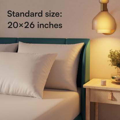 Niagara 4 Pack of Pillow Protectors with Zipper, Effective Dust Protection, Quiet, Stay in Place Pillow Covers, Breathable Case for Pillow Lifespan Extension, White (Standard) - Available at All In One Marketplace Canada