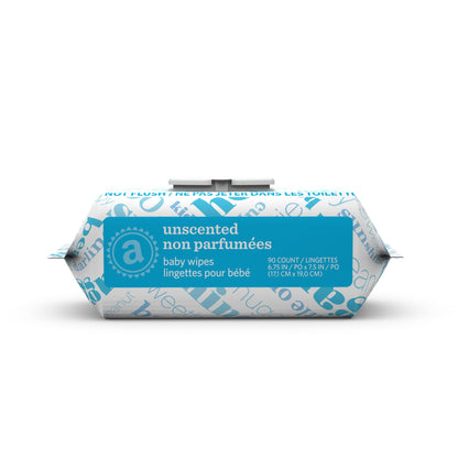 Amazon Elements Baby Wipes, Fragrance Free, White, 810 Count (9 Packs of 90) 🍁 All In One Marketplace Canada