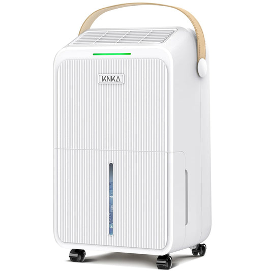 Dehumidifier for Basement with Drain Hose Max 34 Pints, KNKA 2500 Sq.Ft Dehumidifiers for Home, Large Room, Bathroom, Three Operation Modes, Intelligent Humidity Control, Dry Clothes, 24HR Timer