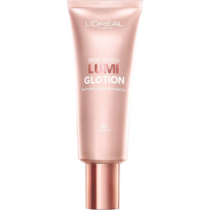 L’Oréal Paris True Match Lumi Glotion, Highlighter, Natural Glow Enhancer for Face & Body, Makeup, Instantly Hydrates and Illuminates Skin, Sheer Color Tint, Offers a Sunkissed Glow, 902 Light, 40 mL