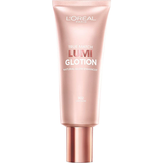 L’Oréal Paris True Match Lumi Glotion, Highlighter, Natural Glow Enhancer for Face & Body, Makeup, Instantly Hydrates and Illuminates Skin, Sheer Color Tint, Offers a Sunkissed Glow, 902 Light, 40 mL