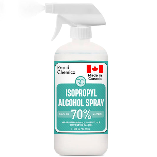 Isopropyl Alcohol Spray 70% - Rubbing Alcohol 70 Percent - 500ml - USP Grade - Made in Canada (1 spray bottle, 500ml)