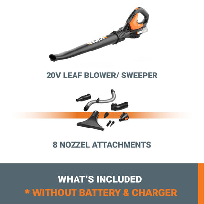 WORX WG545.9 20V Work Air Lithium Multi-Purpose Blower/Sweeper/Cleaner, Battery & Charger Not Included Worx
