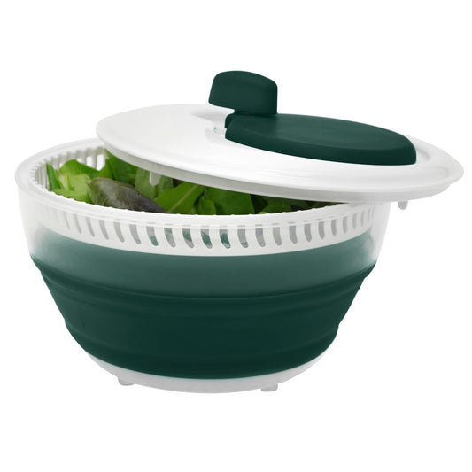 Starfrit Collapsible Salad Spinner 3L Capacity - Compact Storage - Basket Doubles as Colander - Bowl Can Be Used For Serving - Available at All In One Marketplace Canada