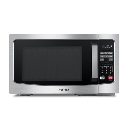 TOSHIBA ML-EM31P(SS)/CA Microwave Oven with Smart Sensor, Easy Clean Interior, ECO Mode, and Sound On/Off, 1.2 Cu. ft, Stainless Steel - Available at All In One Marketplace Canada