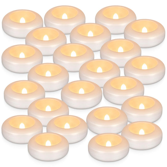 24 Pack 3”Floating Candles Water-Activated Flameless LED Candle, 120 Hour White Battery Operate Waterproof Tealights for Cylinder Vases, Centerpieces at Wedding, Party, Pool,Romantic,Christmas Gift. 🍁 All In One Marketplace Canada