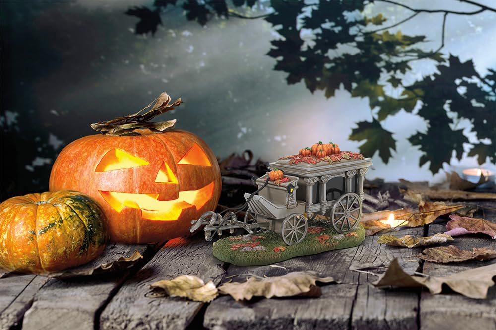 Department 56 Snow Village Accessoires Halloween Disneyland le corbillard du Haunted Mansion, figurine, 10,6 cm, multicolore