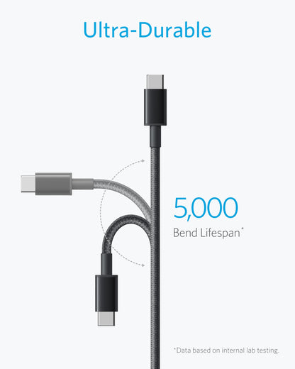 Anker Cable [2 Pack, 10FT], USB A to USB C Cable for Samsung Galaxy S10 S10+, LG V30, Beats Fit Pro and More (Black)