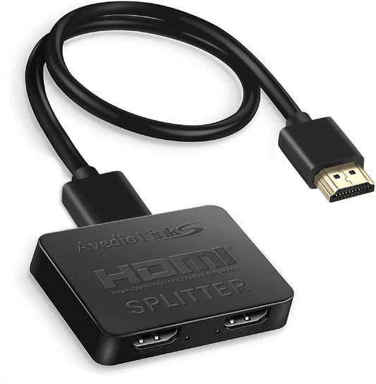 avedio links HDMI Splitter 1 in 2 Out [with 4FT HDMI Cable] 4K HDMI Splitter Duplicate/Mirror Screen Only (Not Extend), 1x2 HDMI Distributor Adapters (Copy 1 Source to 2 Displays at The Same Time)