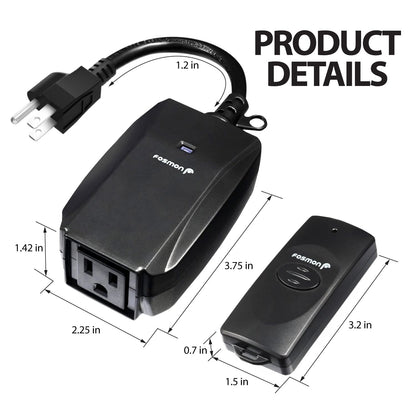 Outdoor Wireless Outlet Heavy Duty 3-Prong (1 Outlet + 1 Remote Control) 🍁 All In One Marketplace Canada