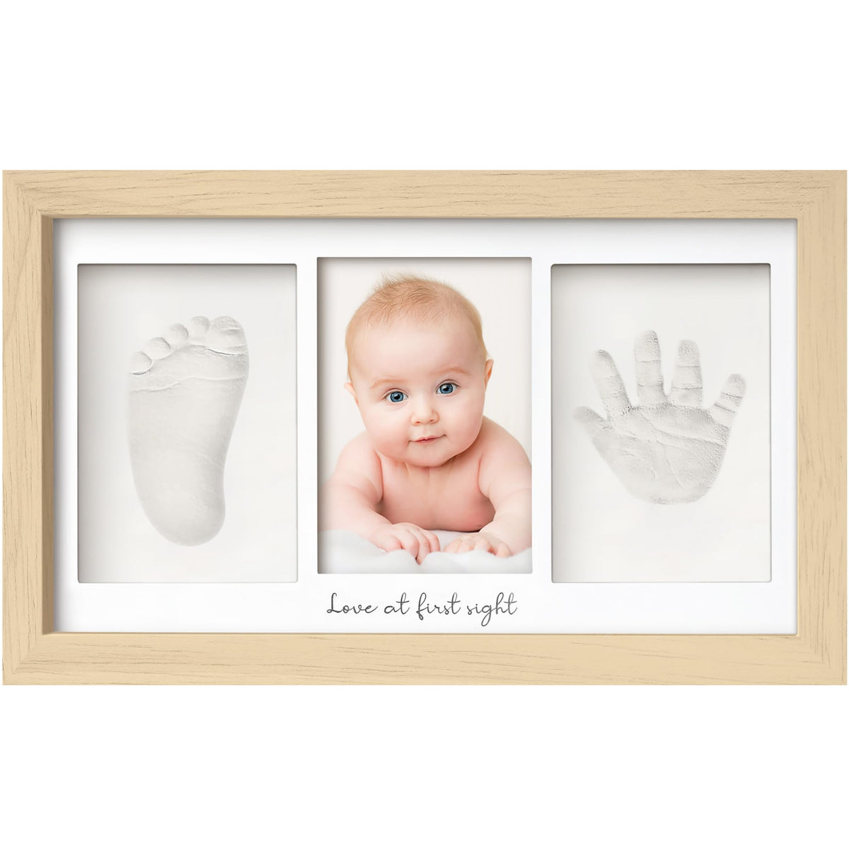 KeaBabies Baby Hand and Footprint Kit, Clay Keepsake Frame (Ash Wood) 🍁 All In One Marketplace Canada