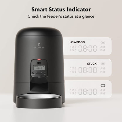 PETLIBRO Automatic Cat Feeder, 2L Timed Cat Feeder with 180-Day Battery Life, Automatic Pet Feeder for Cat & Dog, Cat Food Dispenser Program 1-6 Meals Control, Automatic Dog Feeder for Dry Food - Available at All In One Marketplace Canada