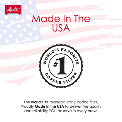 MELITTA Natural Brown #4 Cone Filters, Cone Coffee Filters, Replacement Filters, Coffee Maker Filters, Natural Brown, 6 Package of 100 Count filter