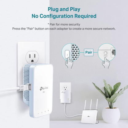 TP-Link Powerline WiFi Extender (TL-WPA7517KIT) - AV1000 Powerline Ethernet Adapter with Dual Band WiFi, OneMesh, Gigabit Port, Ethernet Over Power, Plug & Play TP-Link