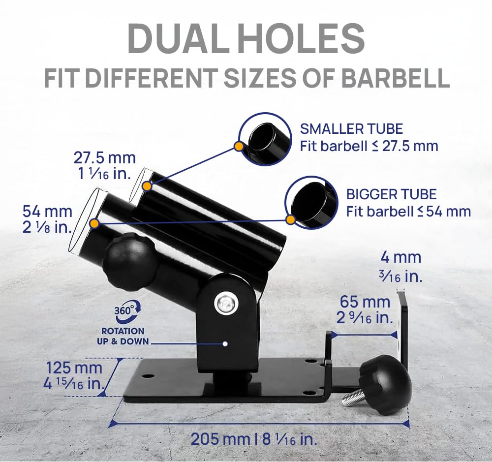 Yes4All Deluxe T-Bar Row Platform – Full 360° Swivel & Easy to Install – Fits 1” Standard and 2” Olympic Bars Yes4All