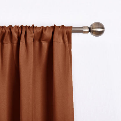 NICETOWN Thermal Insulated Short Shades Roman Curtains for Kitchen Tie Up Curtains for The Window Balloon Shades for Small Windows Halloween Decor, 52 x 45 Inch, Burnt Orange, 1 Panel