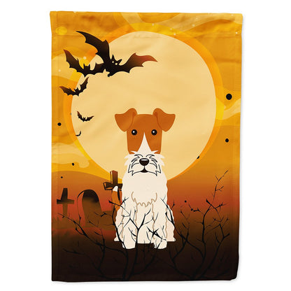 Caroline's Treasures BB4367CHF Halloween Wire Fox Terrier Flag Canvas House Size, Large, Multicolor