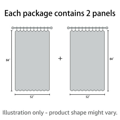 YoungsTex Natural Linen Curtains 84 Inch Long for Living Room Bedroom Grommet Top Light Filtering Privacy Linen Textured Window Semi Sheer Drapes, 2 Panels, 52x84 Inch, Natural