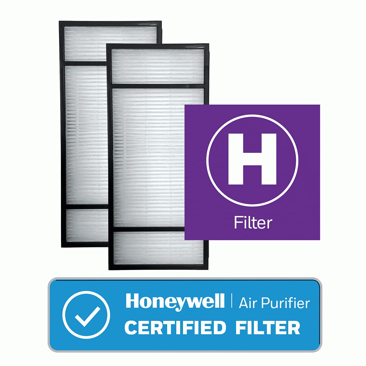 Honeywell HRF-H2C True HEPA Replacement Filter (H) for Air Purifiers, Pack of 2 Filters (H) Honeywell
