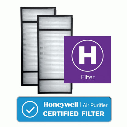 Honeywell HRF-H2C True HEPA Replacement Filter (H) for Air Purifiers, Pack of 2 Filters (H) Honeywell
