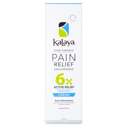 KaLaya 6X Extra Strength Pain Relief Cream with Arnica for Arthritis, Joint, Muscle, Back, Neck, Shoulder, Hand and Knee Pain- Medically formulated with 6 Natural Active, Pain Blocking & Anti inflammatory Ingredients (120g - Pack of 3) - Available at All In One Marketplace Canada