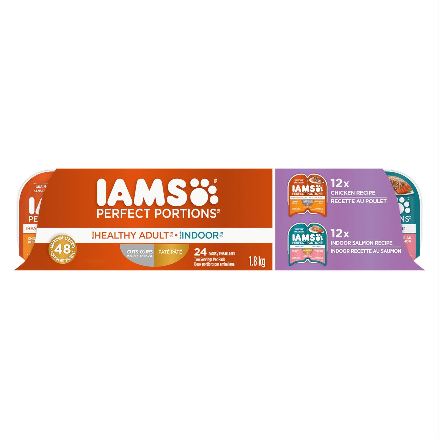IAMS Perfect PORTIONS Adult Wet Cat Food, Chicken Flavour, 75g (24 Pack) 🍁 All In One Marketplace Canada
