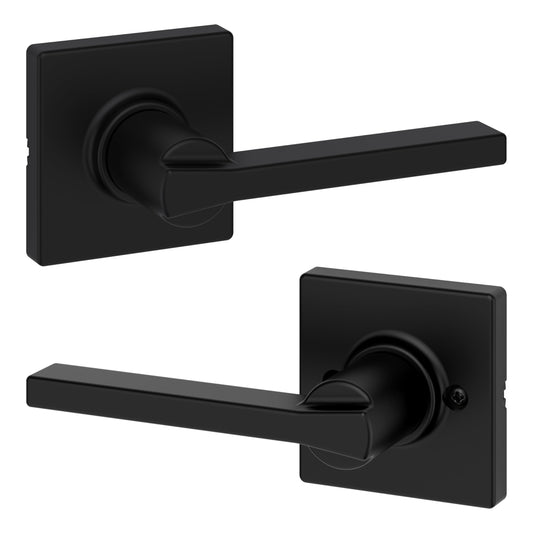 Weiser Casey Matte Black Door Handle, Reversible Passage Lever, Interior Door Handles for Hall and Closet Door, Non-locking Hall/Closet Door Handles, Modern Home Décor 🍁 All In One Marketplace Canada Weiser