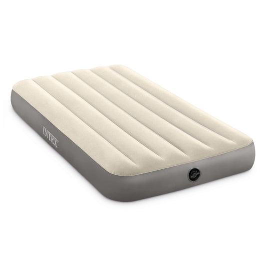 INTEX 64101E Dura-Beam Standard Single-High Air Mattress: Fiber-Tech – Twin Size – 10in Bed Height – 300lb Weight Capacity – Pump Sold Separately 🍁 All In One Marketplace Canada