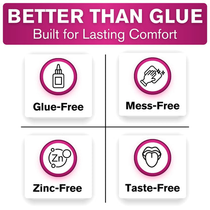 Cushion Grip Thermoplastic Denture Adhesive – Refits & Tightens Loose Dentures, Works Like a Denture Reliner for a Long-Lasting, Secure Fit, Cushions Gums, Waterproof & Zinc-Free - 1 oz - Available at All In One Marketplace Canada
