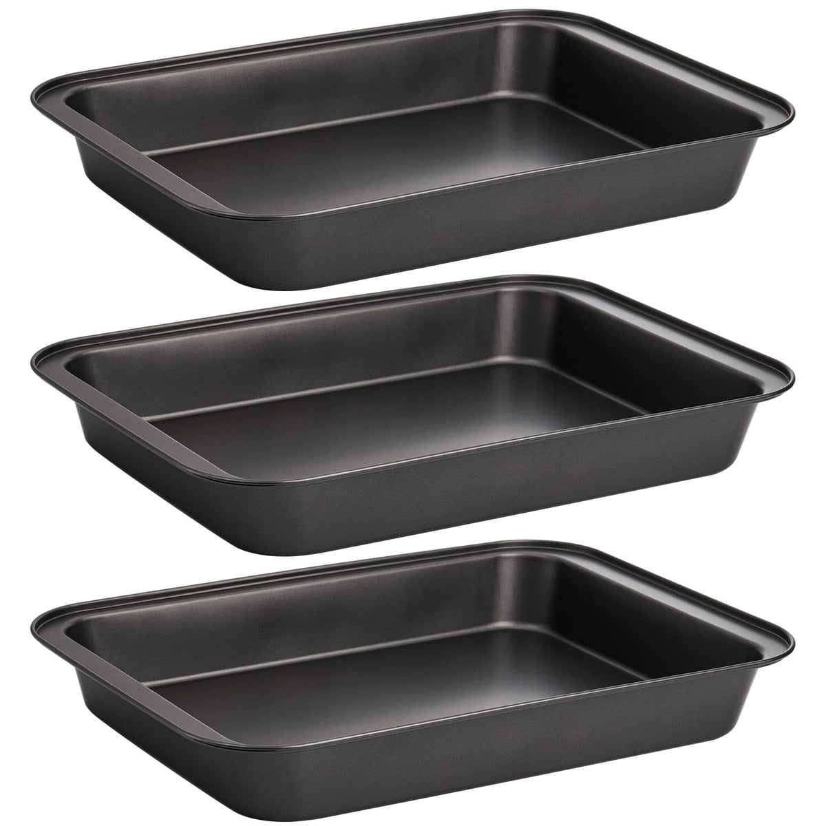 Lyellfe 3 Pack Rectangle Baking Pan, 13 x 9 Inch 🍁 All In One Marketplace Canada