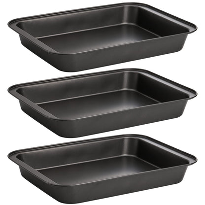 Lyellfe 3 Pack Rectangle Baking Pan, 13 x 9 Inch 🍁 All In One Marketplace Canada